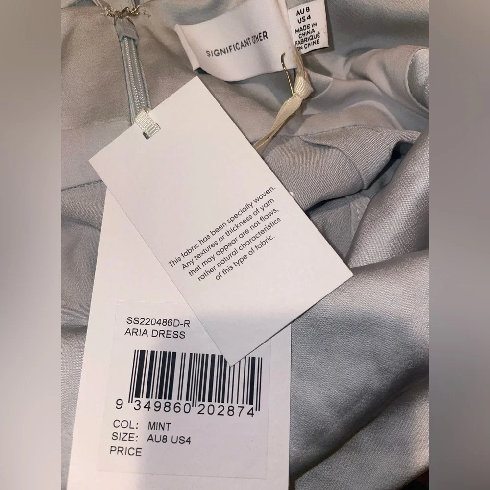 New! Significant Other Aria Silver Mint Dress 🩶 size 4 NWT! - Picture 11 of 14